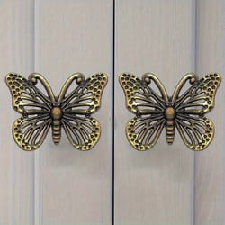vintage bronze butterfly drawer pulls decorative cabinet handles set