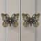 Vintage Bronze Butterfly Drawer Pulls Decorative Cabinet Handles Set