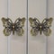 Vintage Bronze Butterfly Drawer Pulls Decorative Cabinet Handles Set
