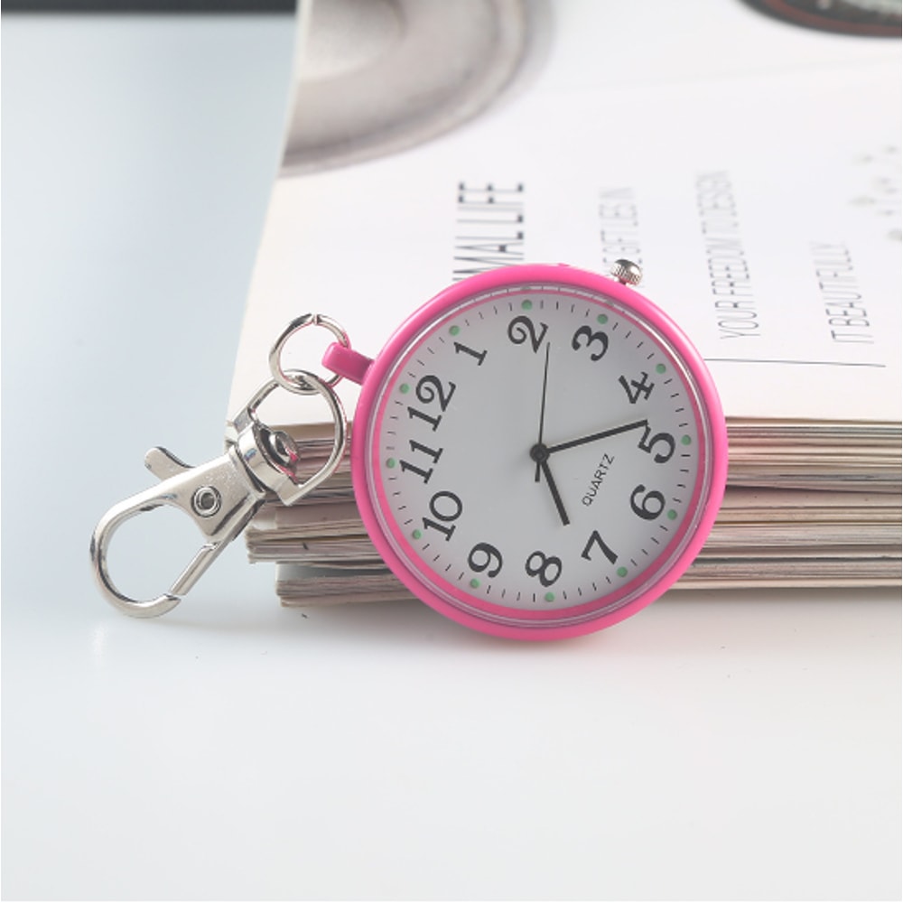Vintage Pocket Watch Keychain Quartz Clock for Students and Medical Professionals