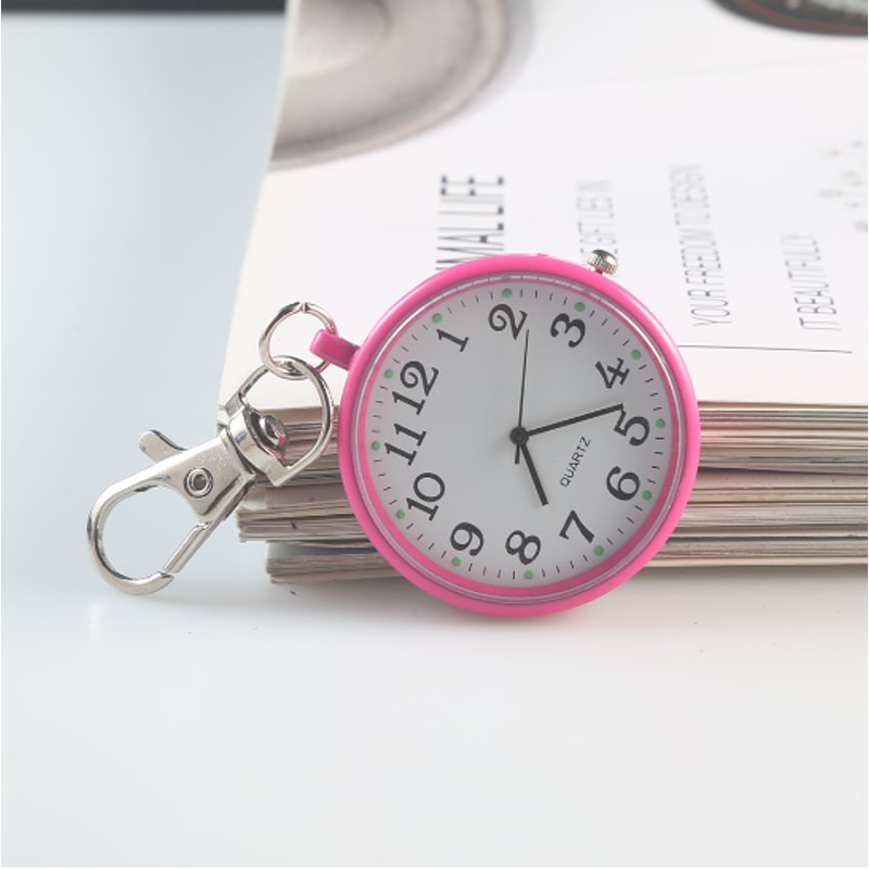 Vintage Pocket Watch Keychain Quartz Clock for Students and Medical Professionals