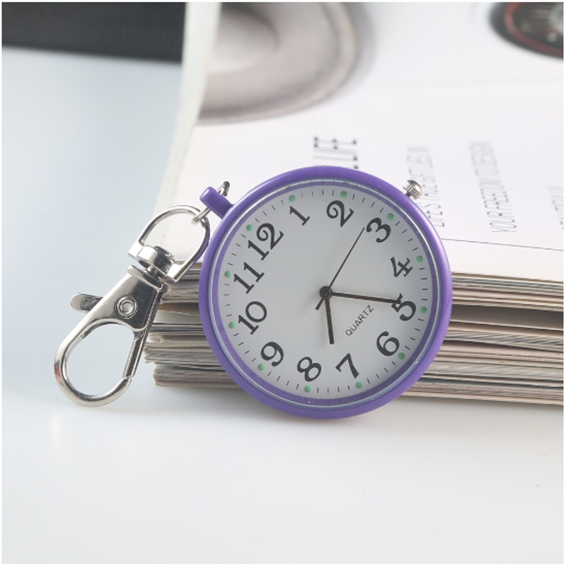 Vintage Pocket Watch Keychain Quartz Clock for Students and Medical Professionals