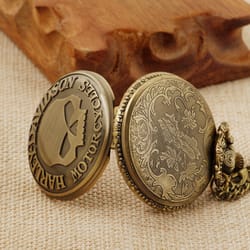 vintage quartz pocket watch necklace for men & women retro steampunk pendant chain