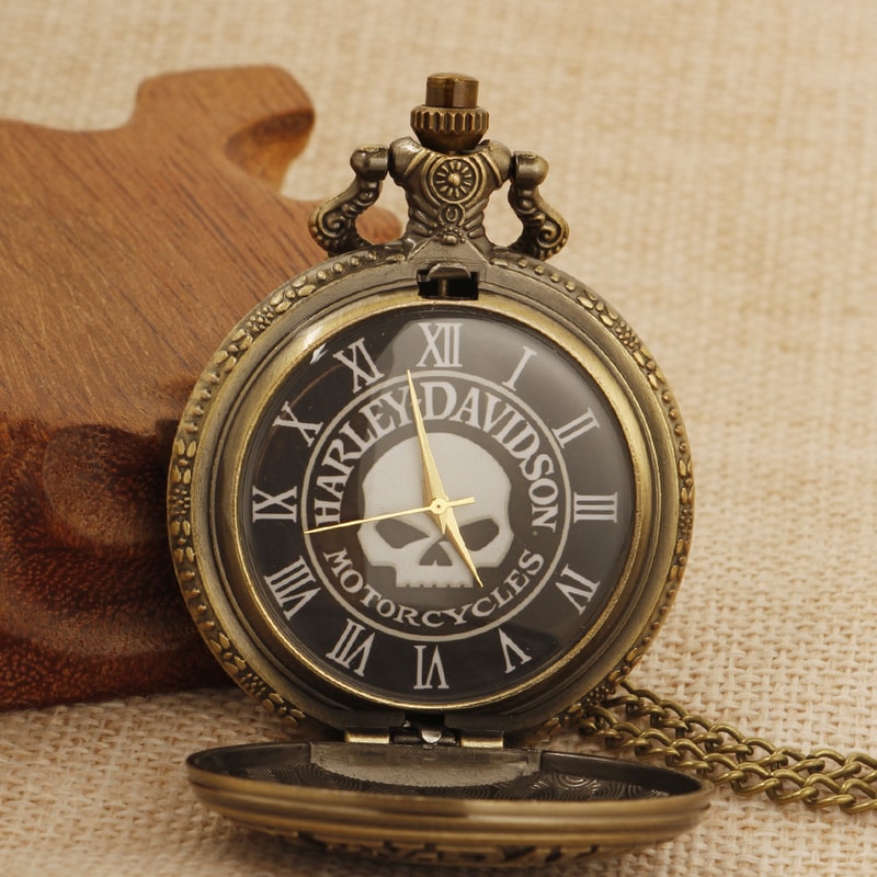 Vintage Quartz Pocket Watch Necklace for Men & Women Retro Steampunk Pendant Chain