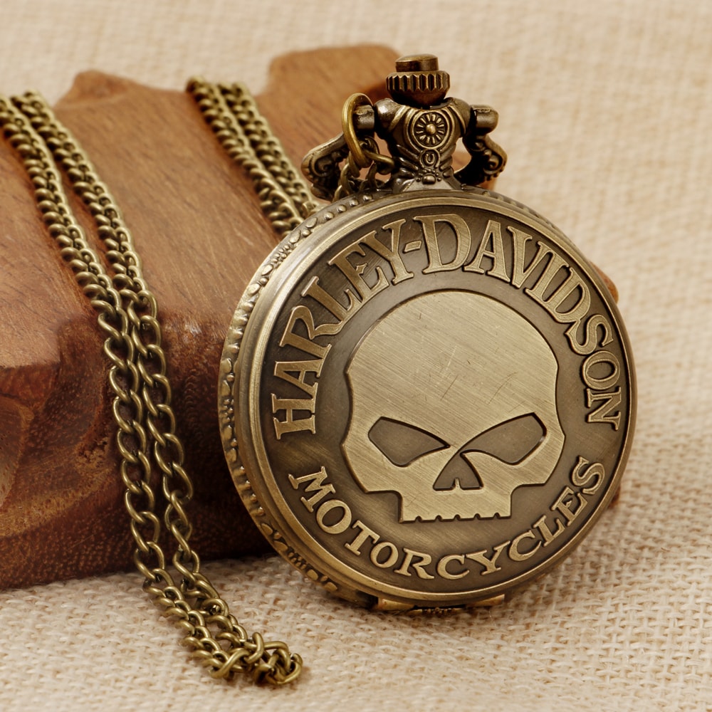 Vintage Quartz Pocket Watch Necklace for Men & Women Retro Steampunk Pendant Chain