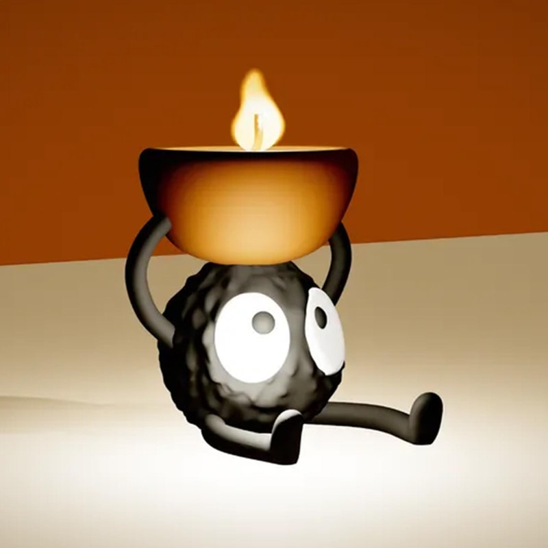 Cute Briquette Tealight Candle Holder Decorative Printed Home Accent 5