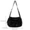 Chic Crossbody Bag With Zipper Closure Drawstring Charm Spacious Everyday Shoulder Bag 2