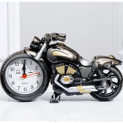 modern motorcycle desk clock with alarm vintage bike decor quartz motorcycle alarm clock