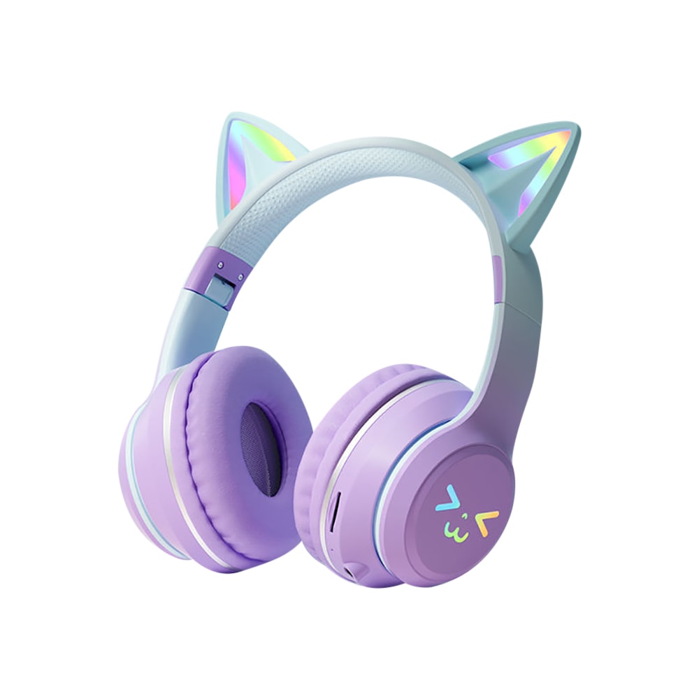 RGB Cat Ear Wireless Headphones With LED Lights Bluetooth Stereo Sound For Kids And Girls 1
