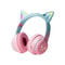 RGB Cat Ear Wireless Headphones With LED Lights Bluetooth Stereo Sound For Kids And Girls 3
