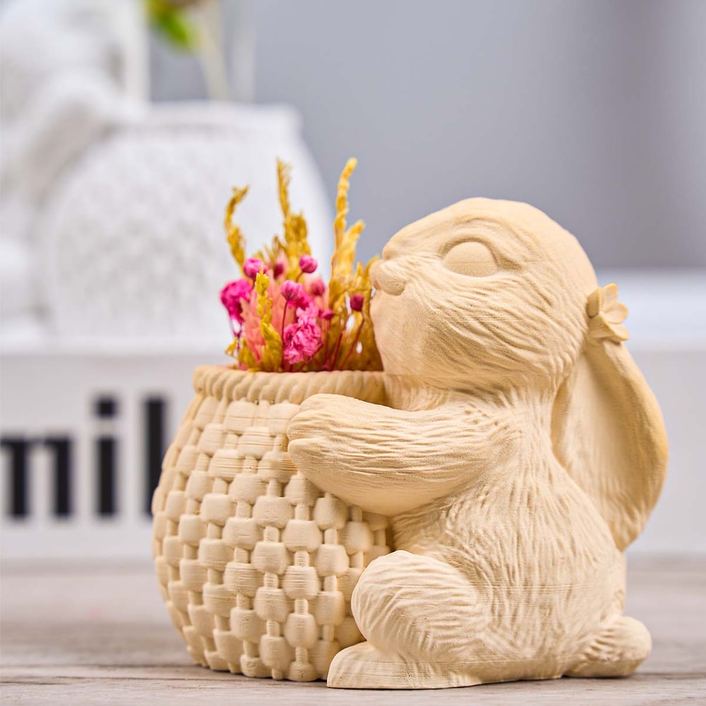 Cute Easter Bunny Silicone Candle Holder Mold For DIY Resin Plaster Crafts 0