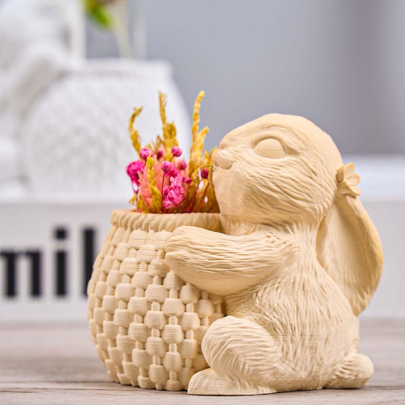 Cute Easter Bunny Silicone Candle Holder Mold For DIY Resin Plaster Crafts 0