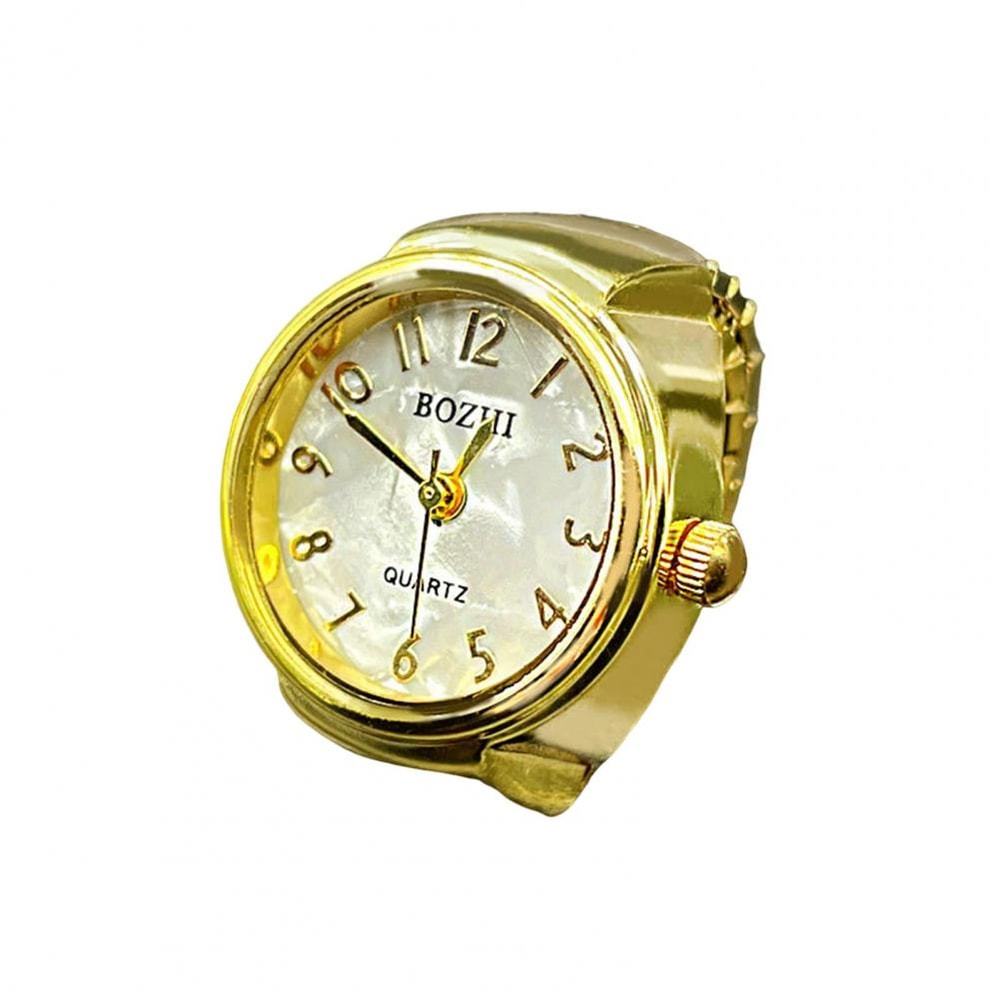 Adjustable Ring Watch Quartz Couple Timepiece Stylish Finger Watch for Men Women