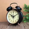 Vintage Silent Metal Alarm Clock with Night Light Retro Bedside Clock for Bedroom Decor