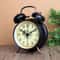 Vintage Silent Metal Alarm Clock with Night Light Retro Bedside Clock for Bedroom Decor