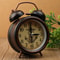 Vintage Silent Metal Alarm Clock with Night Light Retro Bedside Clock for Bedroom Decor