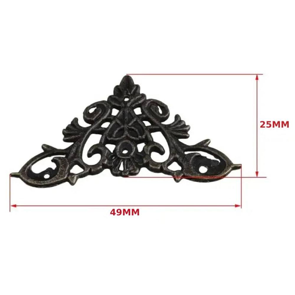 Antique Corner Protectors Set Vintage Furniture Edge Guards for Boxes Books Desks