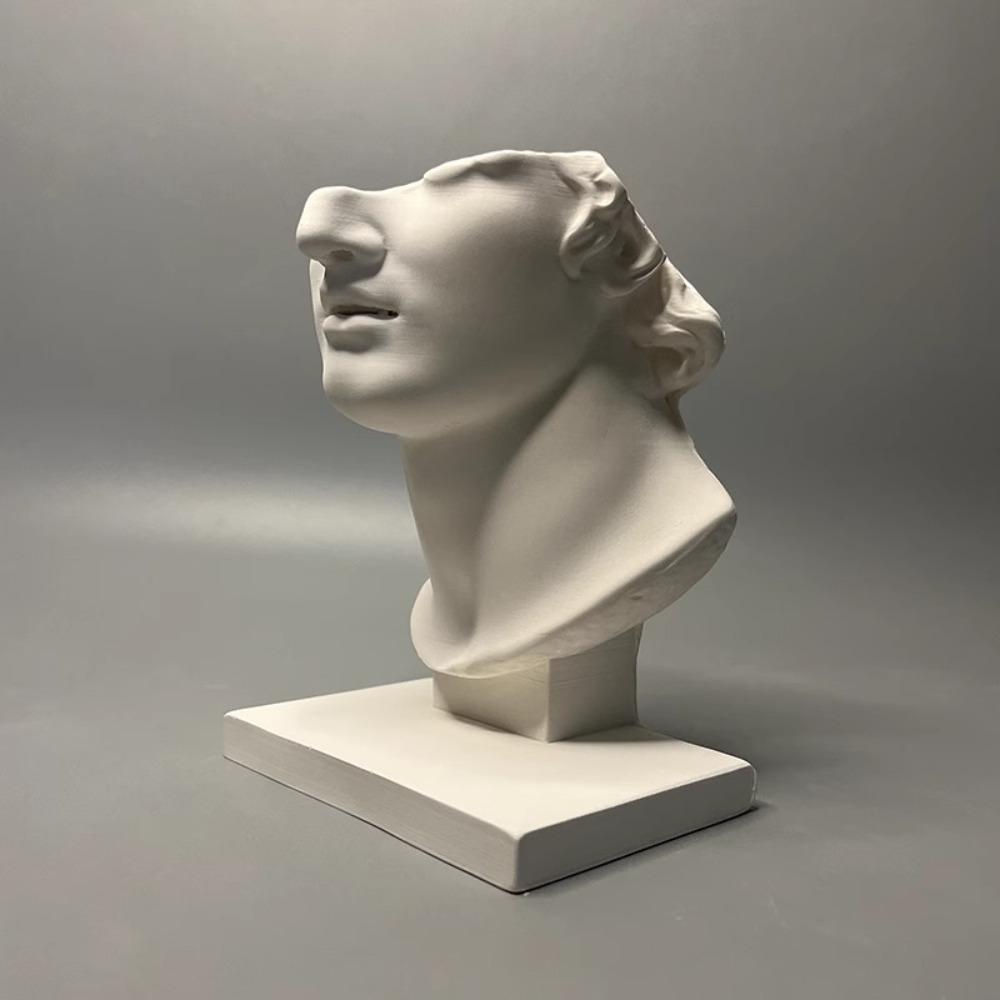 Classic Roman Bust Sculpture Decor Minimalist Plaster Statue for Desk & Home Aesthetic