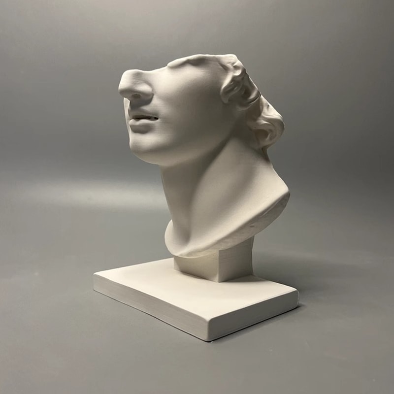 Classic Roman Bust Sculpture Decor Minimalist Plaster Statue for Desk & Home Aesthetic