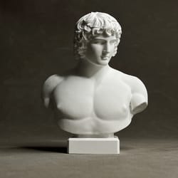classical antinous bust sculpture greek statue decor aesthetic white bust statue for home & office