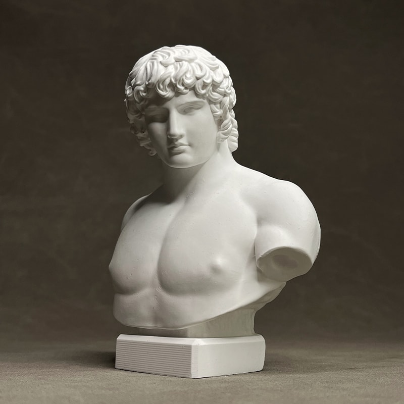 Classical Antinous Bust Sculpture Greek Statue Decor Aesthetic White Bust Statue For Home Office 2