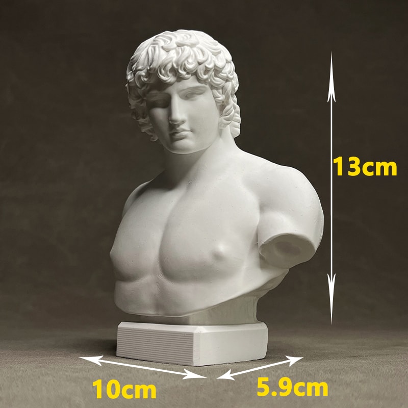 Classical Antinous Bust Sculpture Greek Statue Decor Aesthetic White Bust Statue For Home Office 5