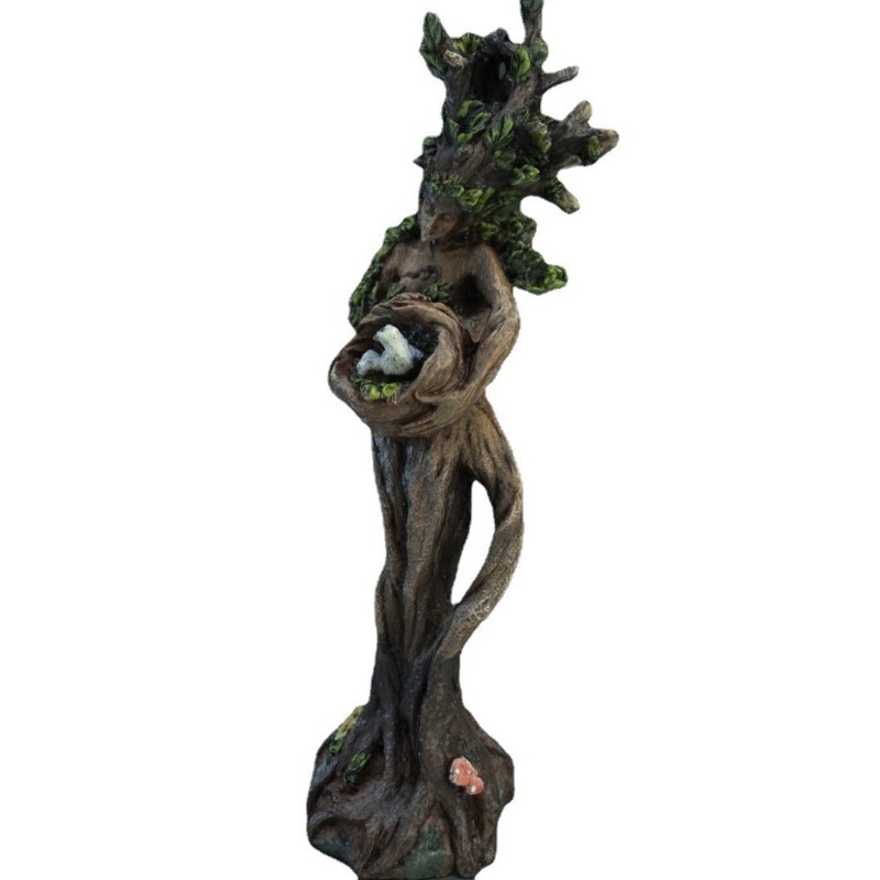 Forest Goddess Bird Statue Decorative Resin Garden Sculpture