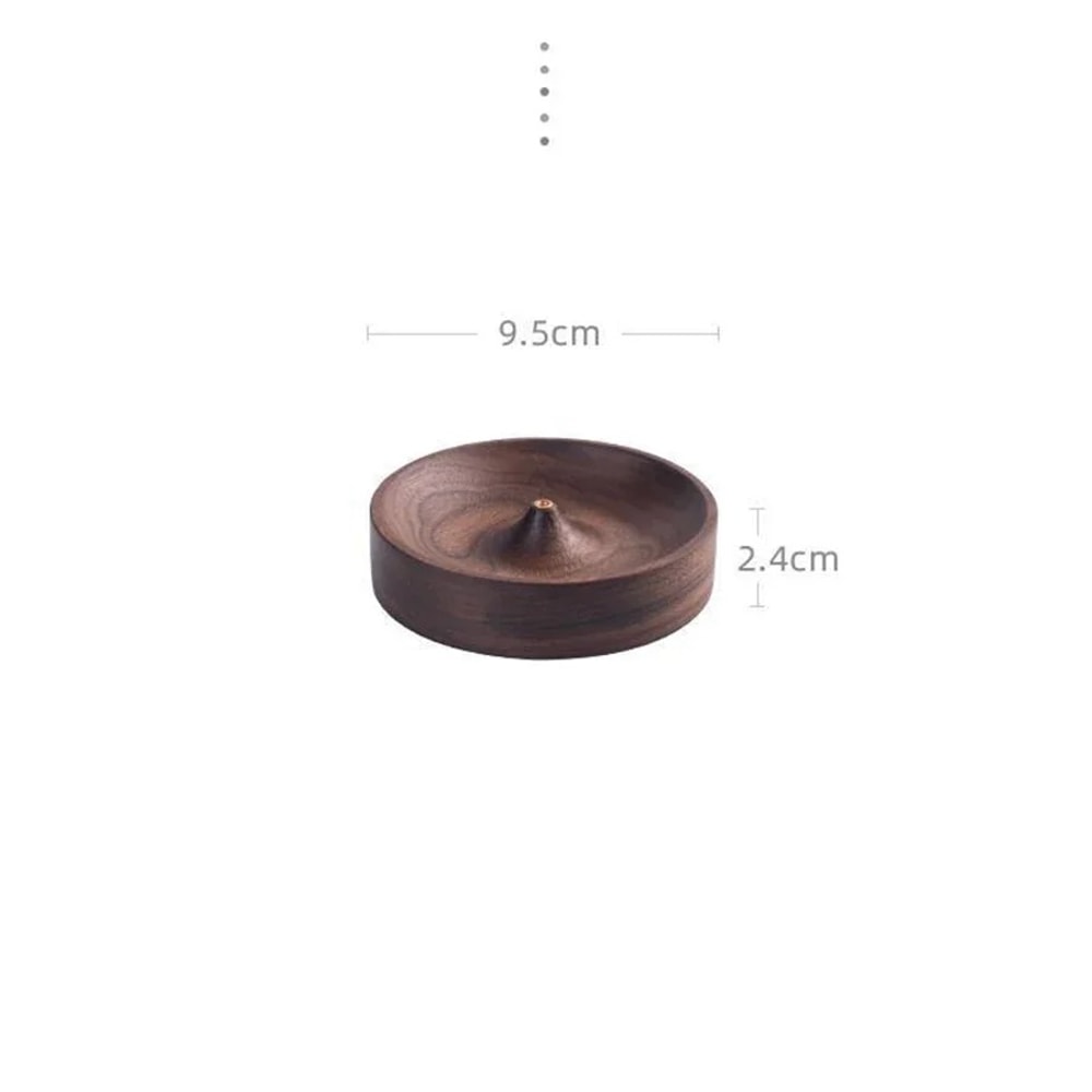Black Walnut Incense Burner Handmade Tea Ceremony Tray Holder 3
