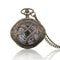 Vintage Hollow Eye Pendant Pocket Watch Necklace Quartz Timepiece Gift
