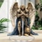 Archangel Michael Statue Guardian Angel Desk Decor For Home Office Spiritual Gift 5