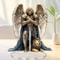 Archangel Michael Statue Guardian Angel Desk Decor For Home Office Spiritual Gift 2