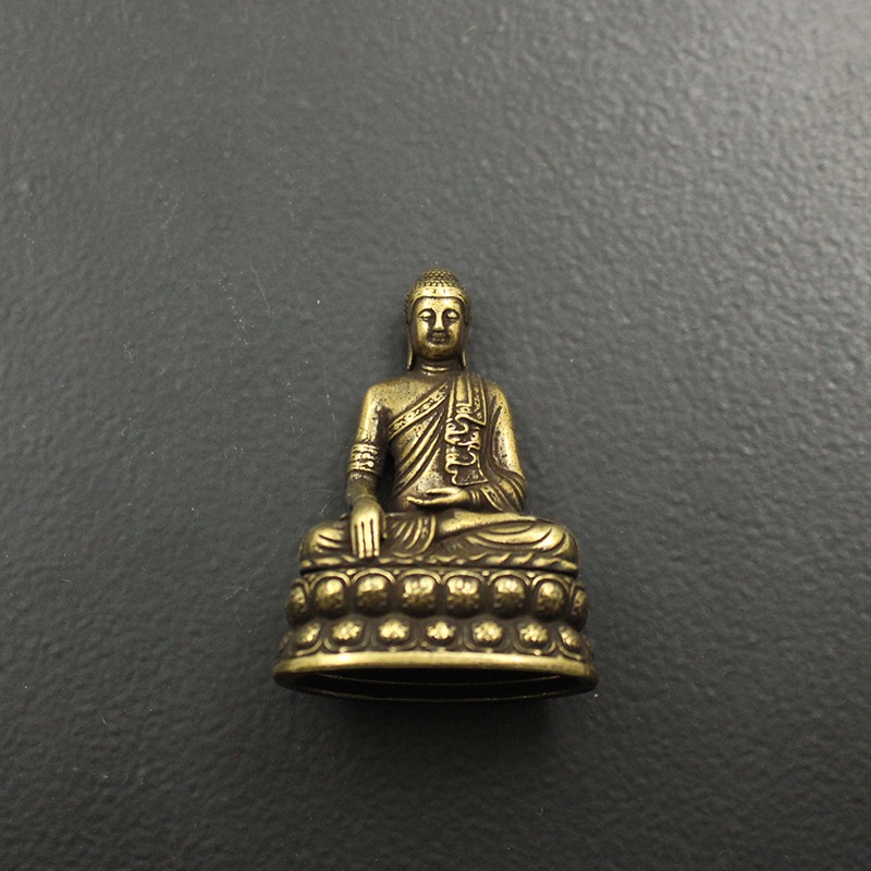 Mini Sakyamuni Buddha Statue Pure Copper Zen Desktop Decor Spiritual Ornament 5