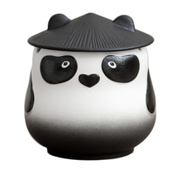 cute panda ceramic ashtray with lid windproof smokeless home decor