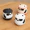 Cute Panda Ceramic Ashtray With Lid Windproof Smokeless Home Decor 2