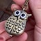 Vintage Owl Pocket Watch Necklace Retro Quartz Pendant Timepiece Gift