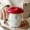 Mushroom Ceramic Ashtray With Lid Cute Decorative Smokeless Ash Holder 8