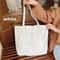 Eco Cotton Canvas Tote Bag Reusable Shoulder Bag For School Shopping Daily Use 13