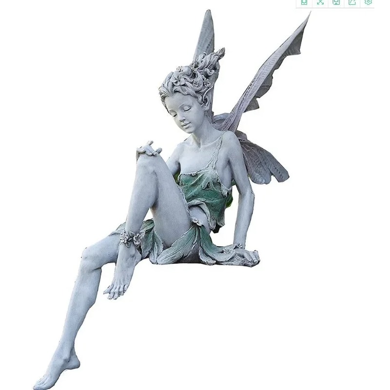 Enchanted Garden Fairy Flute Statue Resin Angel Outdoor Decor 3