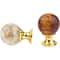 Amber Shell Tiger Eye Cabinet Handles Gold Drawer Knobs Luxury Furniture Pulls 1