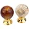 Amber Shell Tiger Eye Cabinet Handles Gold Drawer Knobs Luxury Furniture Pulls 0
