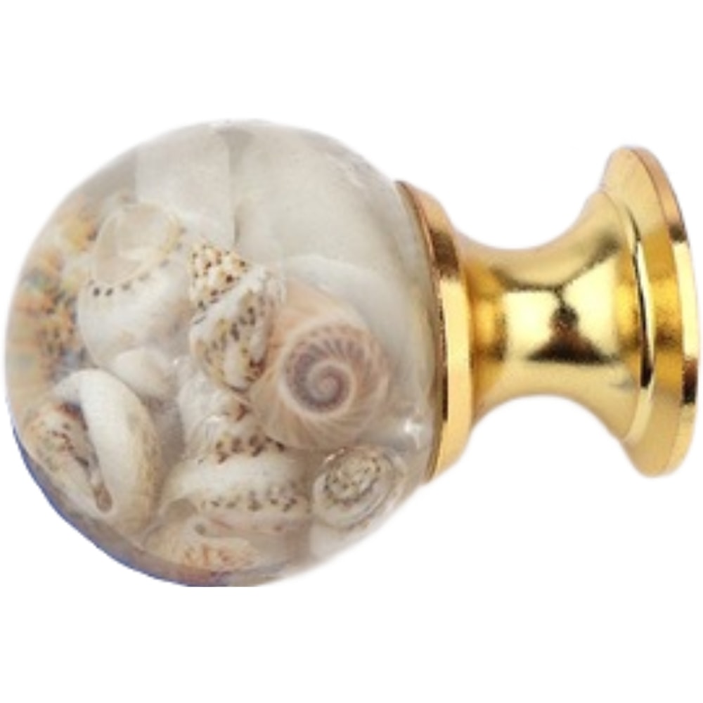 Amber Shell Tiger Eye Cabinet Handles Gold Drawer Knobs Luxury Furniture Pulls 3