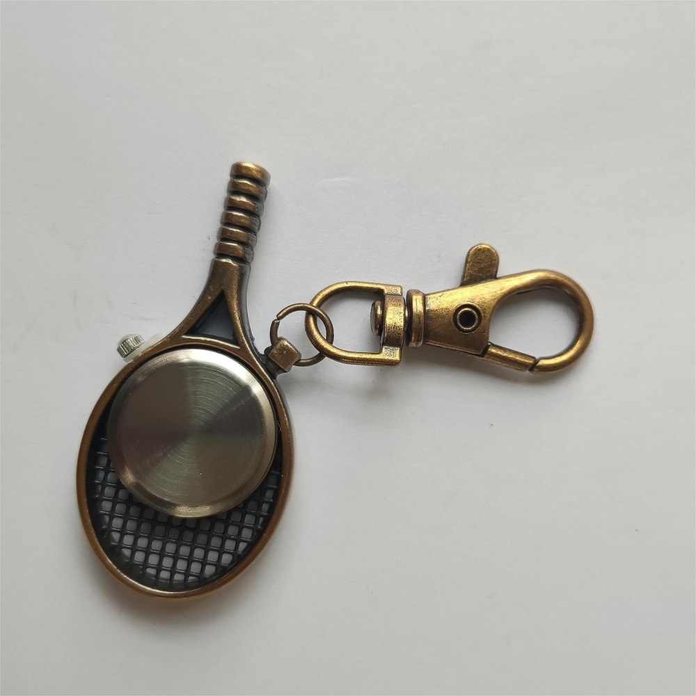 Vintage Mini Tennis Racket Pendant Necklace Watch For Women And Men 2