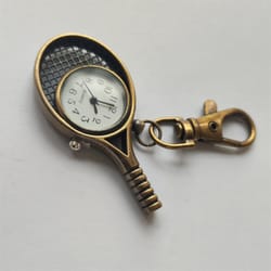 vintage mini tennis racket pendant necklace watch for women and men