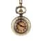 Vintage Glass Dome Pocket Watch Necklace Pendant for Women Retro Chain Clock Jewelry