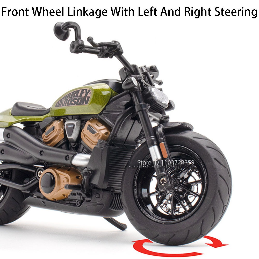 Alloy Diecast Motorcycle Model With Lights Sound 3