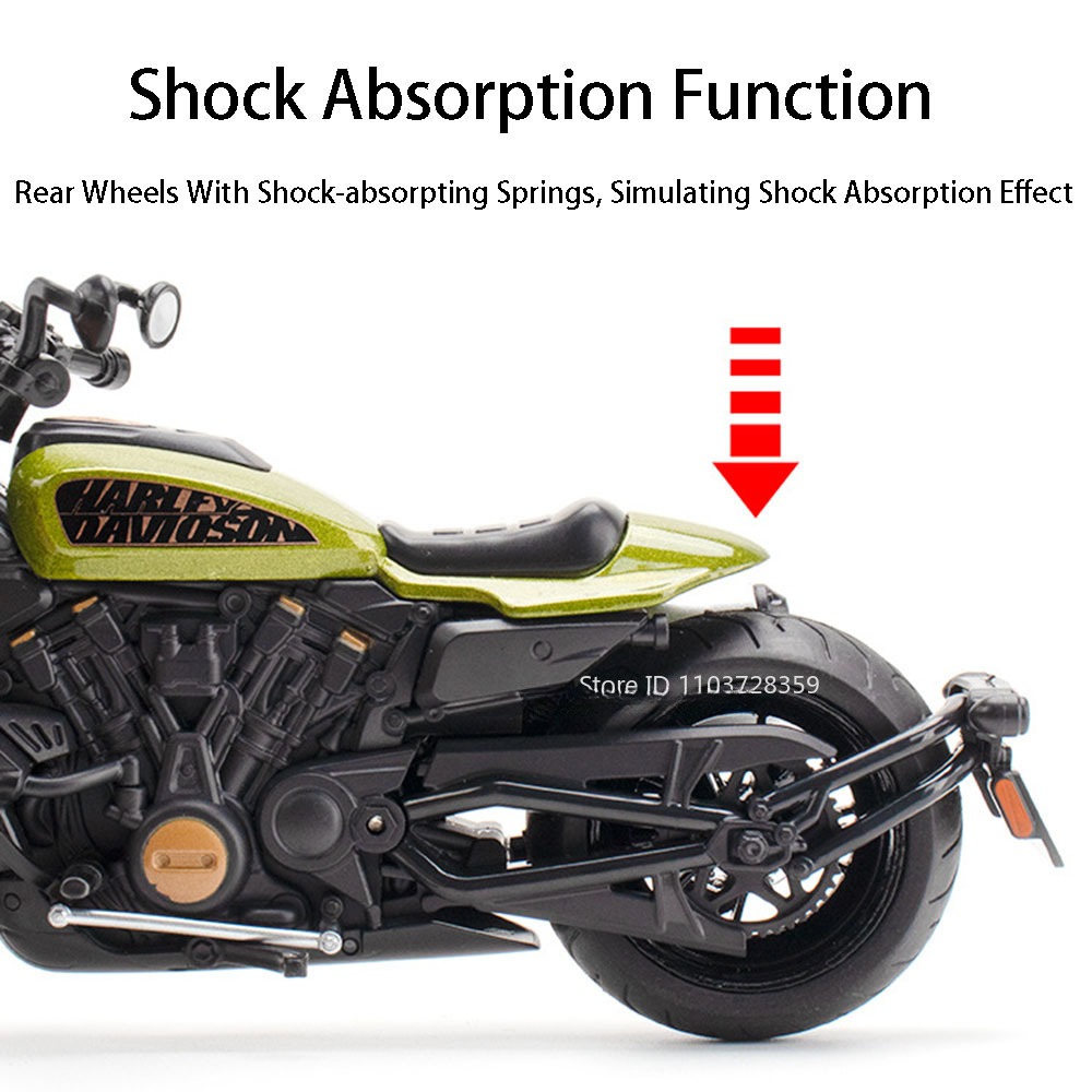 Alloy Diecast Motorcycle Model With Lights Sound 4