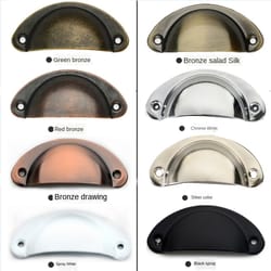 vintage antique brass shell cabinet handle for drawers and cupboards