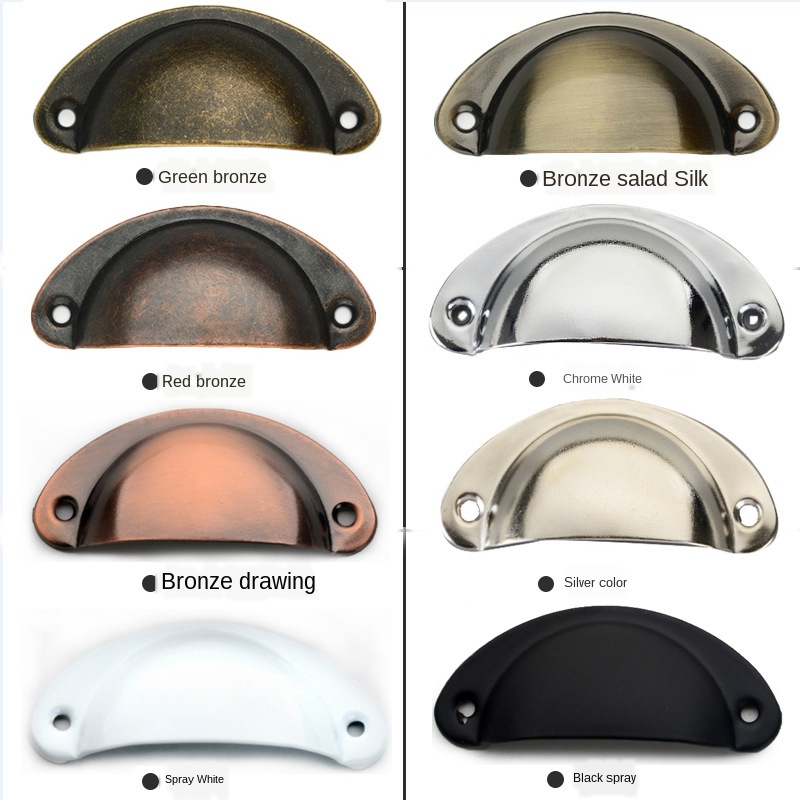 Vintage Antique Brass Shell Cabinet Handle for Drawers and Cupboards