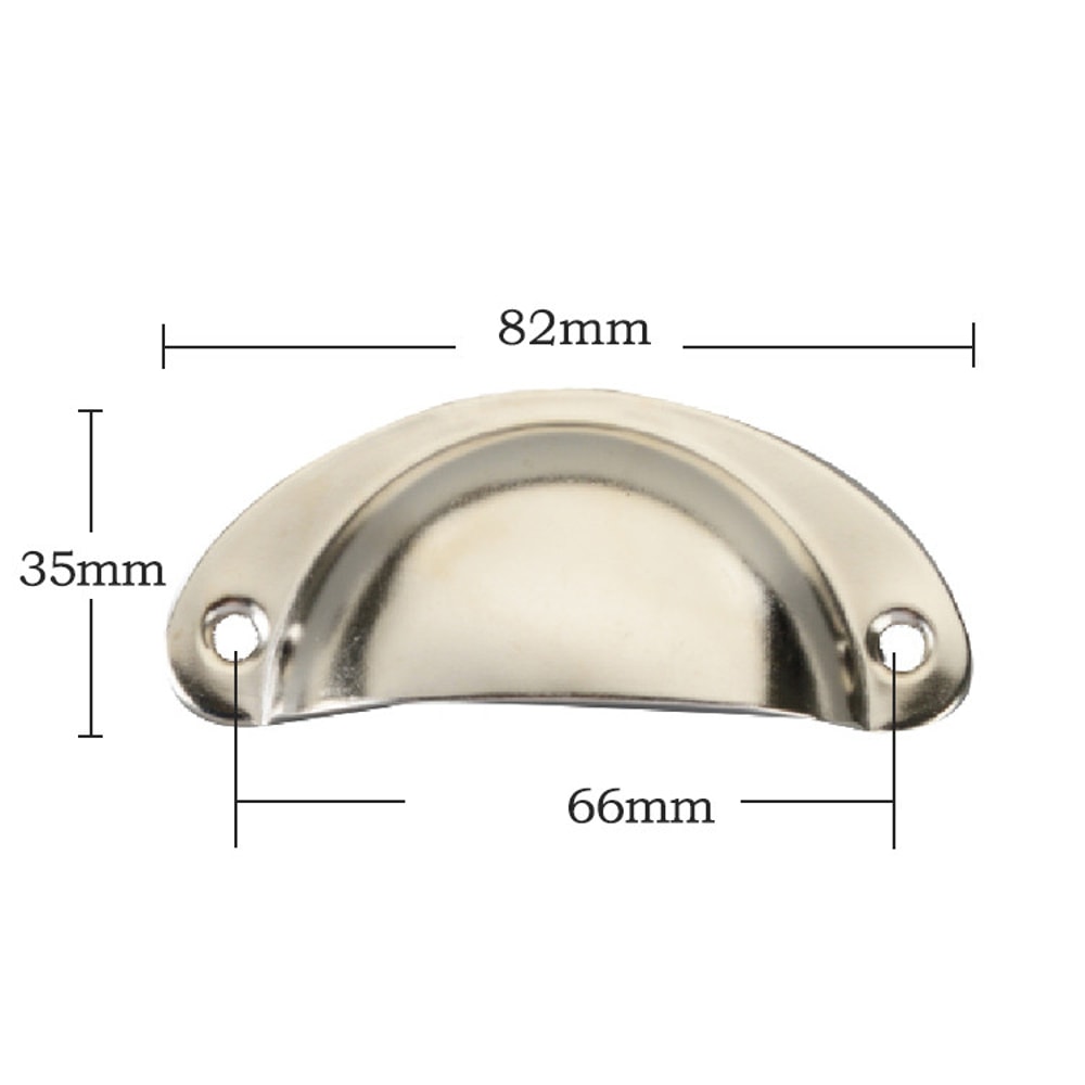 Vintage Antique Brass Shell Cabinet Handle for Drawers and Cupboards