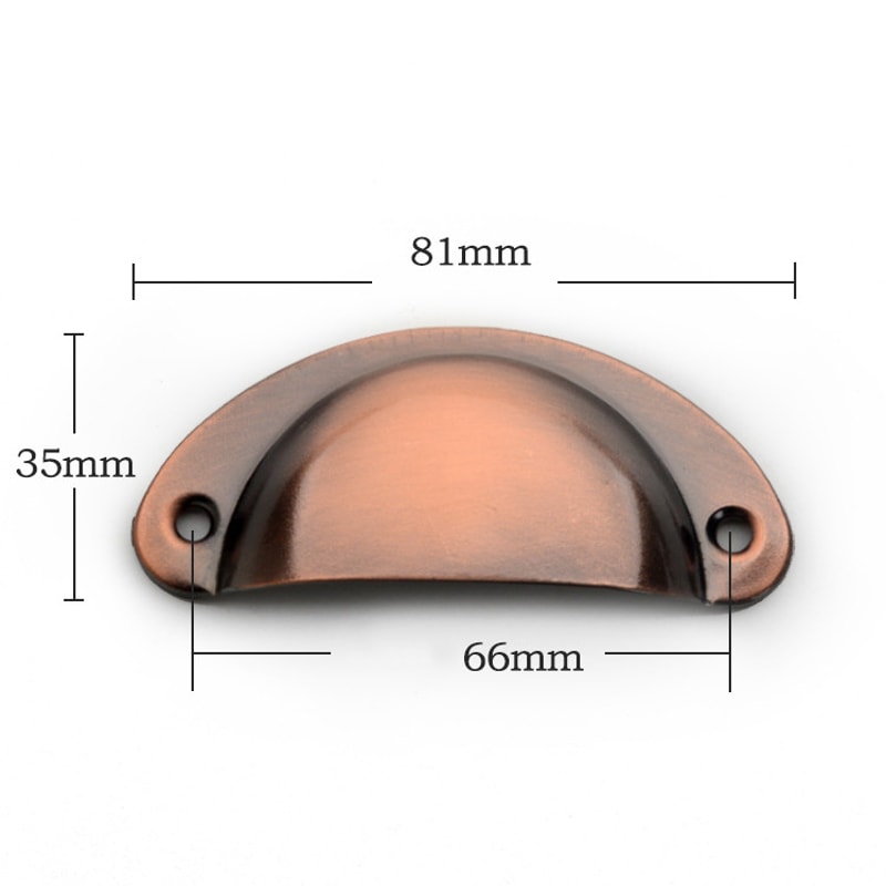 Vintage Antique Brass Shell Cabinet Handle for Drawers and Cupboards